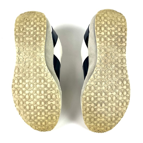 Coach Mae Navy & White Canvas Sneaker - Picture 9 of 9
